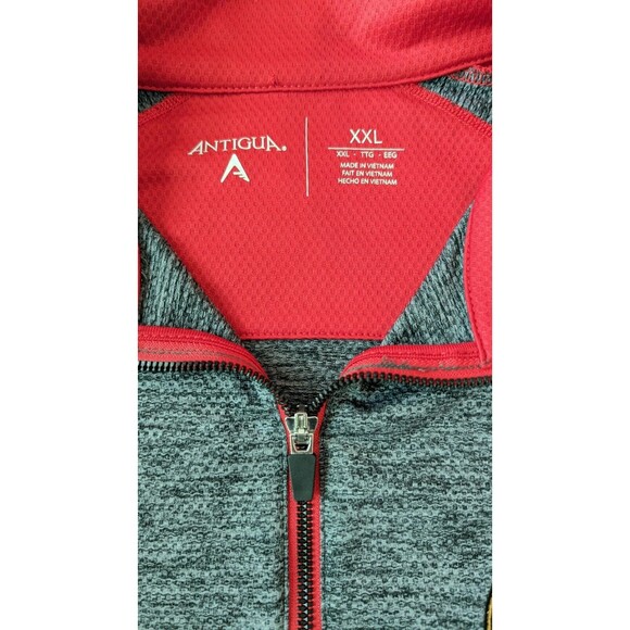 Atlanta United FC MLS Gray & Red 1/4 Zip  Pullover Men's Size XXL Shirt 2XL - Picture 3 of 7